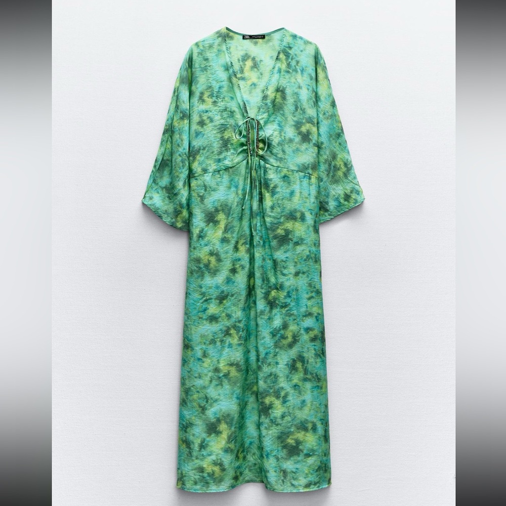ZARA printed beaded dress